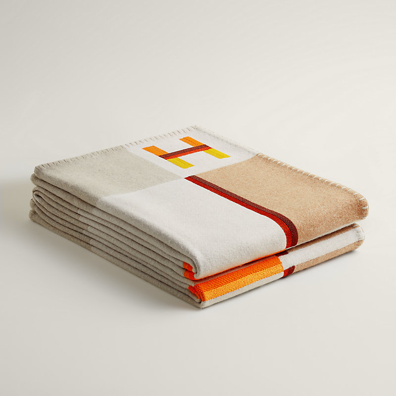 Avalon Rayon blanket - Beige | Hermès USA